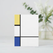 Carte Postale Piet Mondrian - Composition Abstrait géométrique (Debout devant)