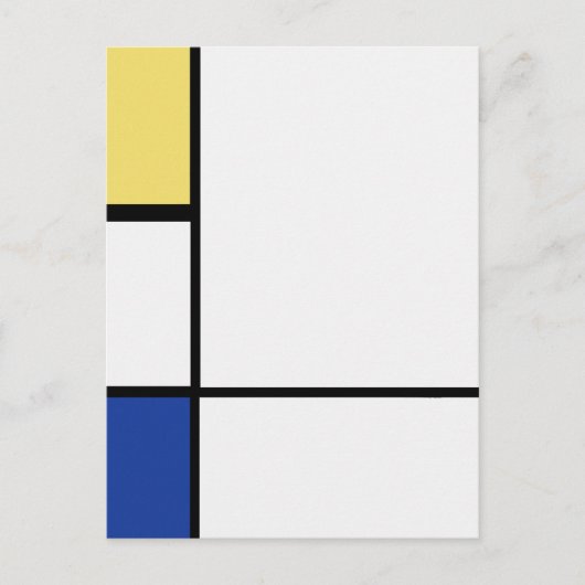 Carte Postale Piet Mondrian - Composition Abstrait géométrique (Devant)