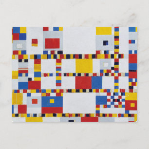 Carte Postale piet mondrian, victoire.boogie-woogie
