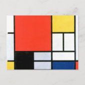 Carte Postale Piet Mondrie Composition Rouge Jaune Bleu Noir (Devant)