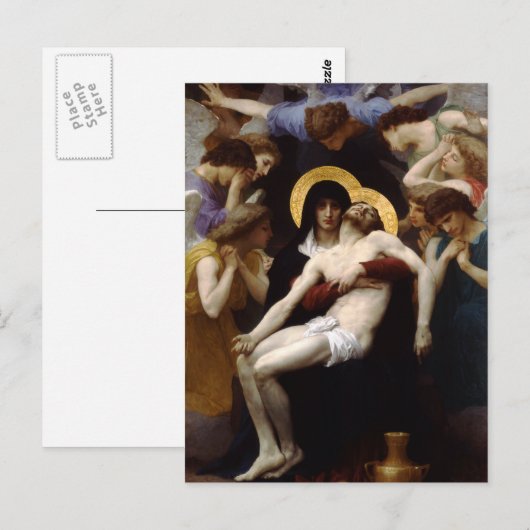 Carte Postale Pieta de Bouguereau (Devant / Derrière)
