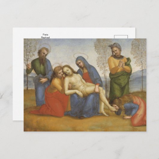 Carte postale Pieta de Raphaël (Devant / Derrière)