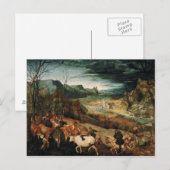 Carte Postale Pieter Bruegel l'Ancien - Le retour du troupeau (Devant / Derrière)