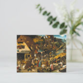 Carte Postale Pieter Bruegel l'Ancien - Les Proverbes flamands (Debout devant)