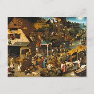 Carte Postale Pieter Bruegel l'Ancien - Les Proverbes flamands