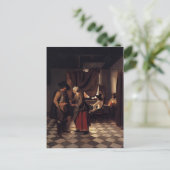 Carte Postale Pieter de Hooch - Payer l'hôtesse (Debout devant)