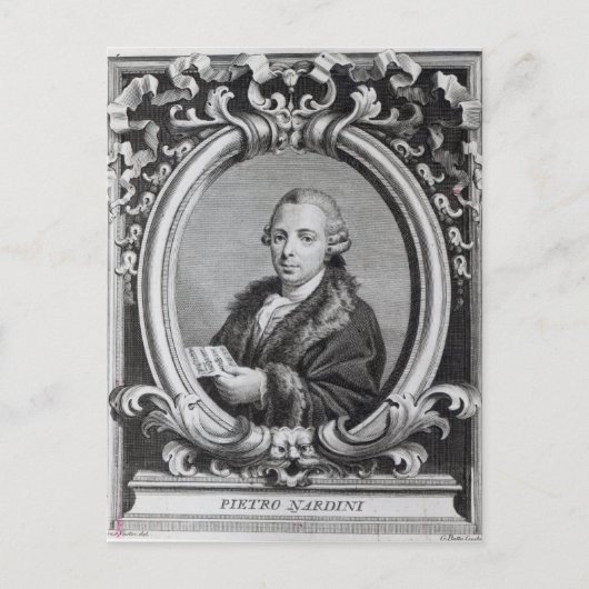 Carte Postale Pietro Nardini, gravée par G. Batta Cechi (Devant)