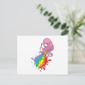 Carte Postale Pieuvre arc-en-ciel (Debout devant)