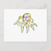 Carte Postale Pieuvre en plongeur avec étoile (Devant)