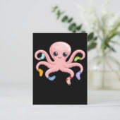 Carte Postale Pieuvre Mignonne Kraken Animal Marin Mignon (Debout devant)