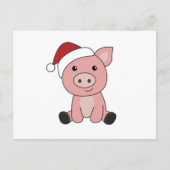 Carte Postale Pig Christmas Snow Winter Animals Pigs (Devant)
