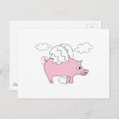 Carte Postale Pig volant (Devant / Derrière)