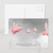 Carte Postale Pig volant (Devant / Derrière)