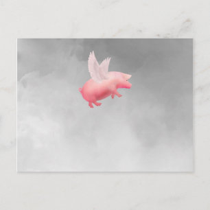 Carte Postale Pig volant