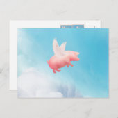 Carte Postale Pig volant (Devant / Derrière)