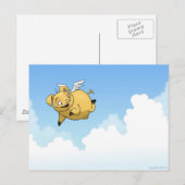 Carte postale Pig Volant (Devant / Derrière)