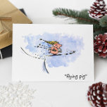 Carte Postale Pig volant - Saut à ski Cool Pig Athlète<br><div class="desc"></div>