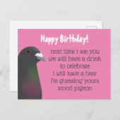 Carte postale Pigeon (Devant / Derrière)