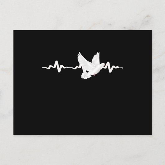 Carte Postale Pigeon Carrier Pigeon Heartbeat (Devant)