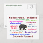 Carte Postale Pigeon Forge, Tennessee (Devant / Derrière)