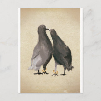 Carte Postale Pigeons romantiques