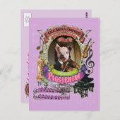 Carte Postale Piggienini Funny Cochon Animal Composer Paganini (Devant / Derrière)
