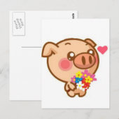 Carte Postale Piggy in Love (Devant / Derrière)