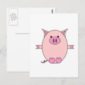 Carte postale Piggy Power (Devant / Derrière)