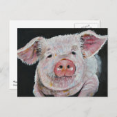 Carte Postale Piggy, Wiggy, Woo. (Devant / Derrière)