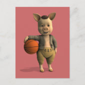 Carte Postale Piglet de basket (Devant)