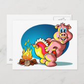 Carte Postale Piglet de dessin (Devant / Derrière)