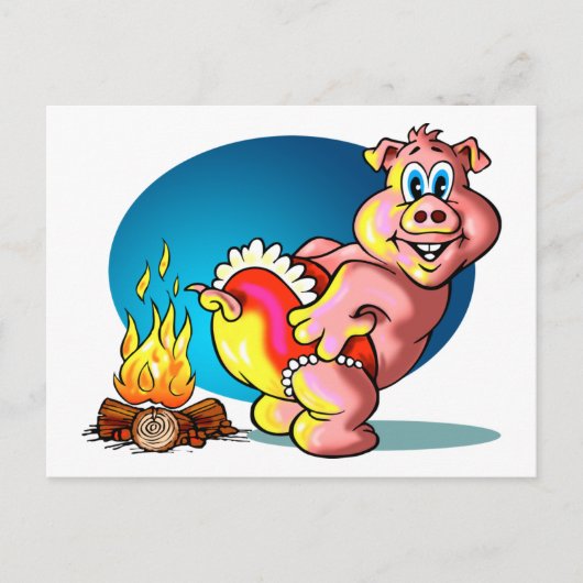 Carte Postale Piglet de dessin (Devant)