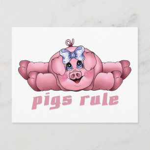 Carte Postale Pigs Rule