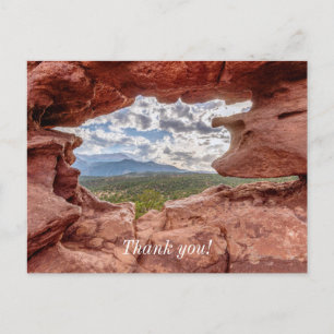 Carte Postale Pikes Peak à travers un trou dans la roche Merci C