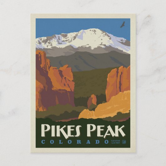 Carte Postale Pikes Peak, Colorado (Devant)