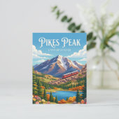 Carte Postale Pikes Peak Colorado (Debout devant)