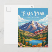 Carte Postale Pikes Peak Colorado (Devant / Derrière)