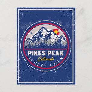 Carte Postale Pikes Peak Colorado Mountain Camping Randonnée