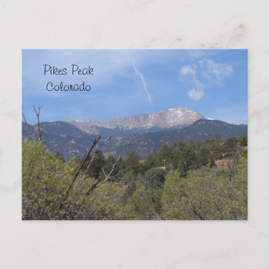 Carte Postale Pikes Peak - Colorado Springs (Devant)