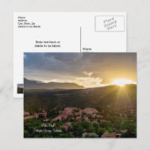 Carte postale Pikes Peak Sunset Haze (Devant / Derrière)