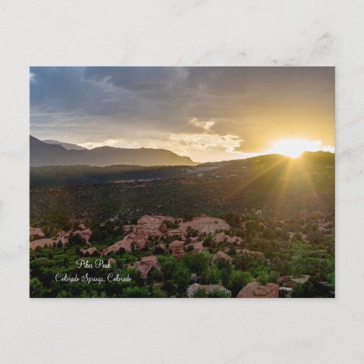 Carte postale Pikes Peak Sunset Haze (Devant)