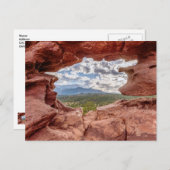 Carte Postale Pikes Peek à travers un trou dans le rocher (Devant / Derrière)