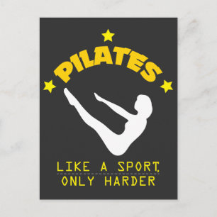 Carte Postale Pilates Comme Un Sport, Mais Contrologie Plus Drôl
