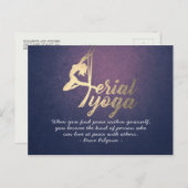 Carte Postale Pilates de méditation de YOGA aérien instructeur d (Devant / Derrière)