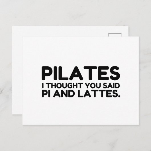 CARTE POSTALE PILATES PI ET LATTES (Devant / Derrière)