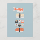 Carte Postale Pile à rouleaux japonais Sushi Nigiri Maki (Devant)