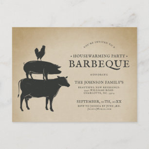Carte Postale Pile animale   Barbecue de chauffage domestique