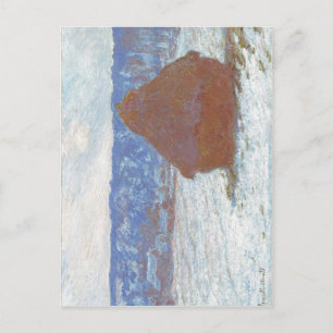 Carte Postale Pile Claude Monet de blé (Effet neige, Overcast
