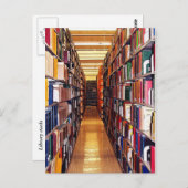 Carte Postale Pile de bibliothèque (Devant / Derrière)