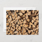 Carte Postale Pile De Bois (Devant / Derrière)